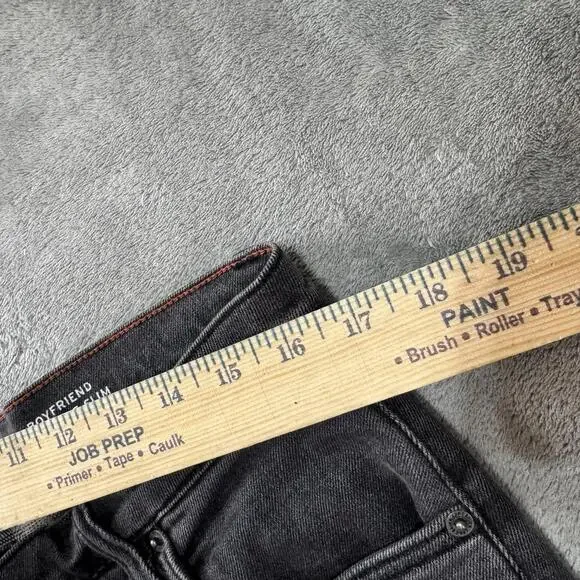 Eddie Bauer Jeans Womens 10 Boyfriend Mid Rise Slim Flannel Lined Gray - Picture 9 of 9